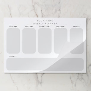 Working Week Planner Schedule Office Organization Paper Pad