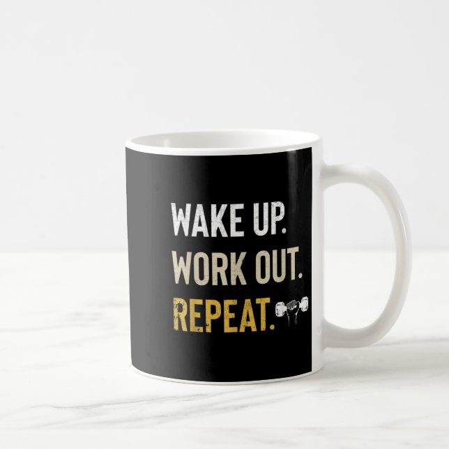 Workou Wake Up Insrational And Motivational Gym Gi Coffee Mug (Right)