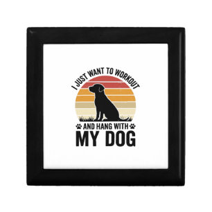 Workout and Hang With My Dog Vintage Dog Lover Des Gift Box