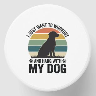 Workout and Hang With My Dog Vintage Dog Lover Des Mini Candle Favors