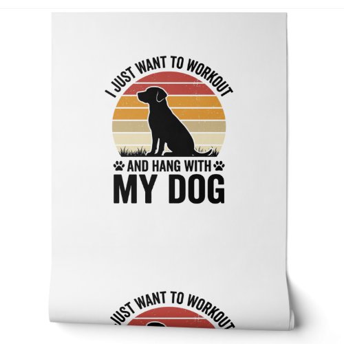 Workout and Hang With My Dog Vintage Dog Lover Des Wallpaper