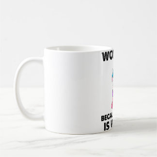 Workout Because Murder Is Wrong Funny Unicorn Gym  Coffee Mug
