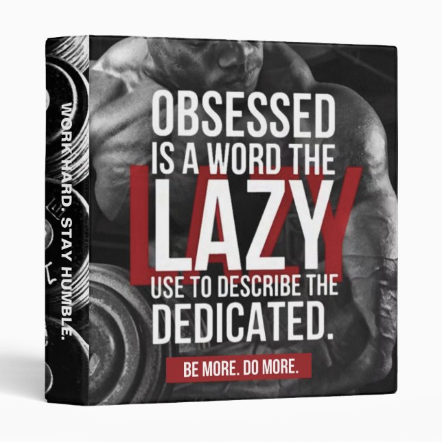 Workout "Body building" Gym Motivational Binder (Front/Spine)
