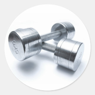 workout classic round sticker