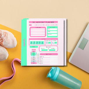 Workout Daily Schedule meal and weight tracker Notepad