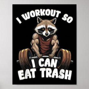 Workout Dear Abs Funny Gym Exercise Fitness Quote Poster