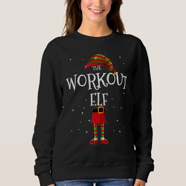 workout Elf Group Matching Family Christmas  2 Sweatshirt (Front)