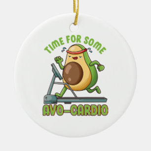 Workout Exercise Funny Humor Sayings Quotes Ceramic Ornament