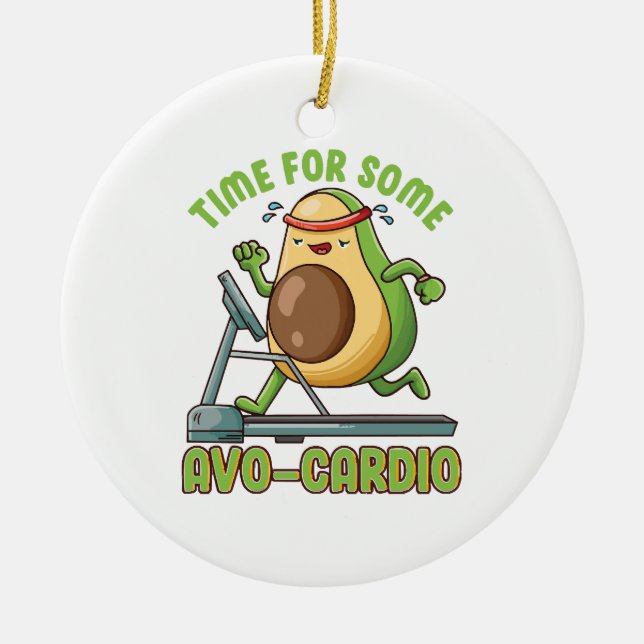 Workout Exercise Funny Humor Sayings Quotes Ceramic Ornament (Front)