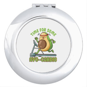 Workout Exercise Funny Humor Sayings Quotes Compact Mirror