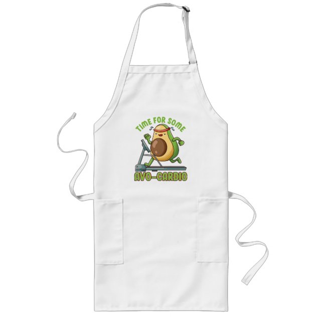 Workout Exercise Funny Humor Sayings Quotes Long Apron (Front)