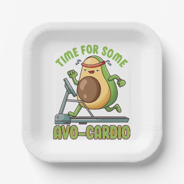 Workout Exercise Funny Humor Sayings Quotes Paper Plates (Front)