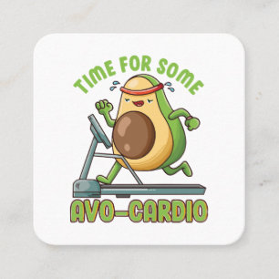 Workout Exercise Funny Humor Sayings Quotes Square Business Card