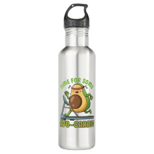 Workout Exercise Funny Humor Sayings Quotes Stainless Steel Water Bottle