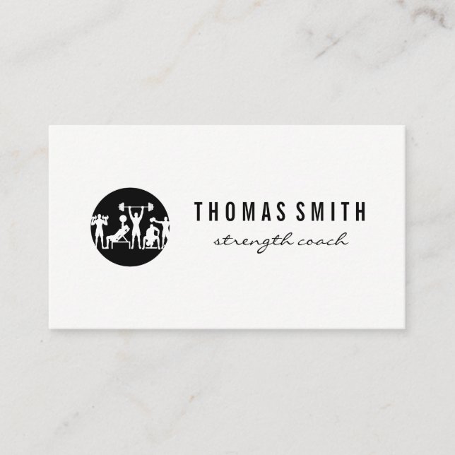 Workout Exercises | Fitness Business Card (Front)