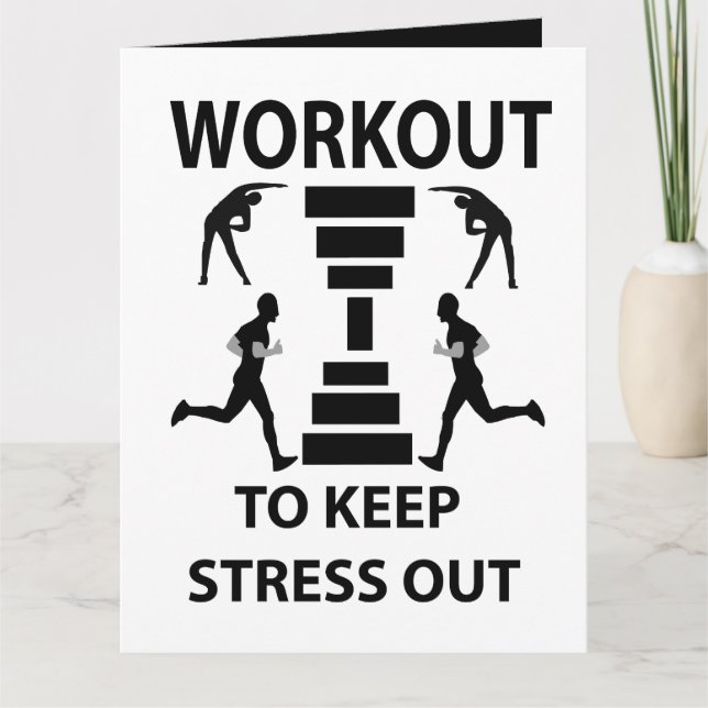 Workout Fitness Exercise Greeting Card (Front)