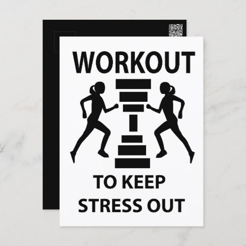 Workout Fitness Exercise Gym Postcard