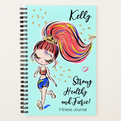 Workout Fitness Journal Strong Healthy  Fierce   Notebook