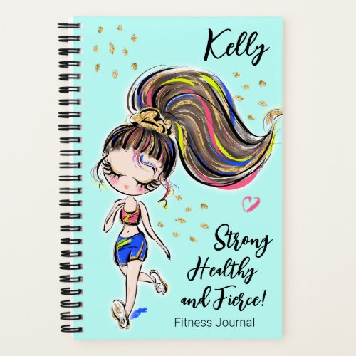 Workout Fitness Journal Strong Healthy  Fierce   Notebook