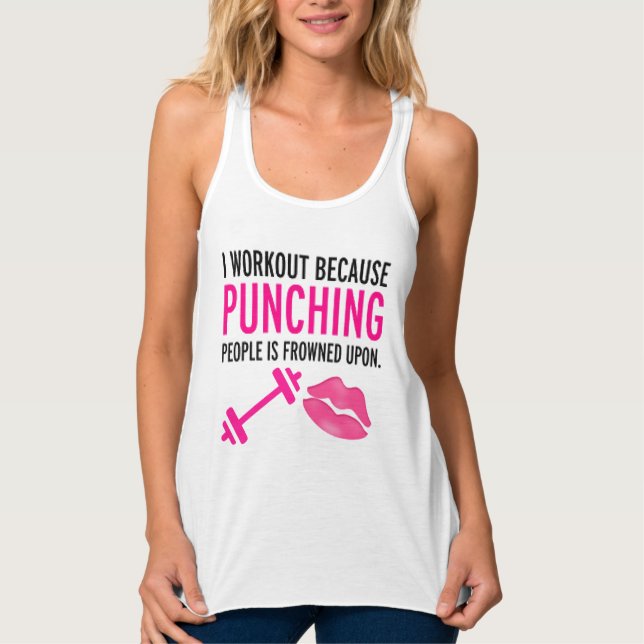 "Workout" Fitness Workout TANK Top (Front)