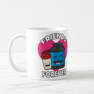 Workout Friends Forever - Cute Kawaii Funny Gym Coffee Mug