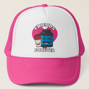 Workout Friends Forever - Cute Kawaii Funny Gym Trucker Hat