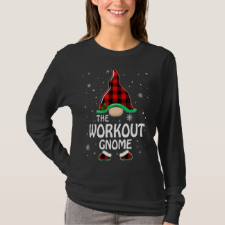 Workout Gnome Buffalo Plaid Matching Family Christ T-Shirt