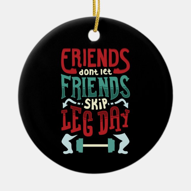 Workout Gym Gift Ceramic Ornament (Front)