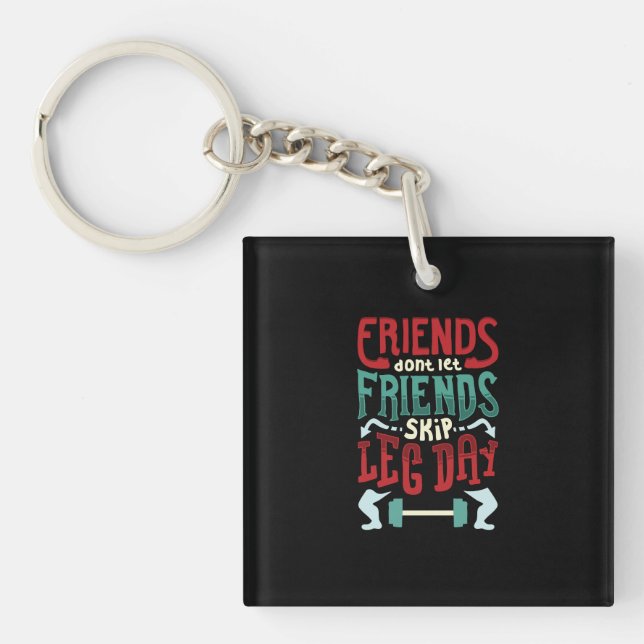 Workout Gym Gift Keychain (Front)