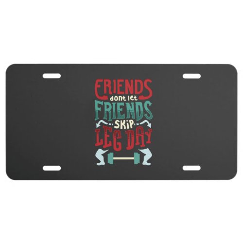 Workout Gym Gift License Plate