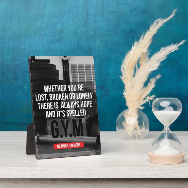 Workout Gym Motivation Plaque (Side)