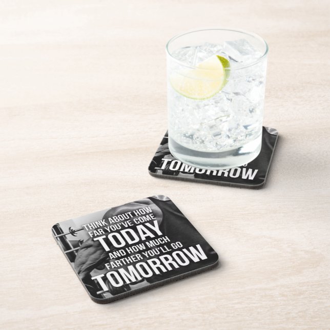 Workout Gym Motivational Drink Coaster (Right Side)