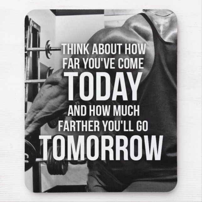 Workout Gym Motivational Mouse Pad (Front)