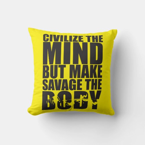 Workout Gym Motivational Throw Pillow