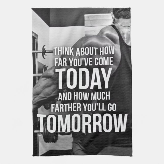 Workout Gym Motivational Words Towel (Vertical)