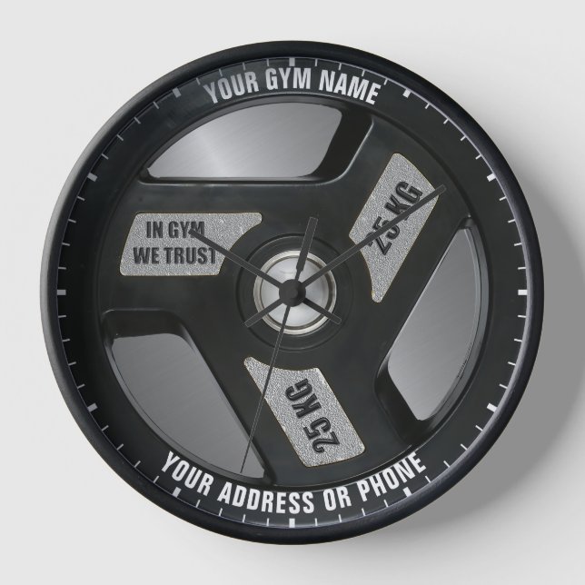 Workout Gym Owner Fitness  Gym Coach Instructor Clock (Front)