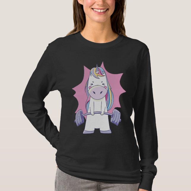 Workout Gym Unicorn T-Shirt (Front)