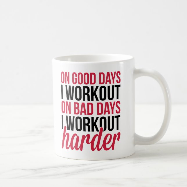 Workout Harder Gym Quote Coffee Mug (Right)