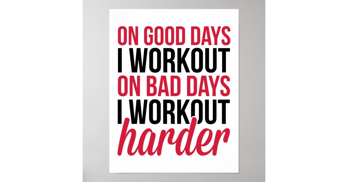 Workout Harder Gym Quote Poster | Zazzle.com