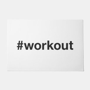 WORKOUT Hashtag Doormat