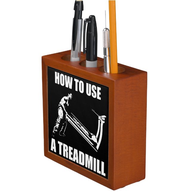 Workout Humor - How To Use A Treadmill Pencil Holder (In Situ)
