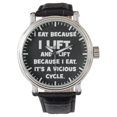 Workout Humor _ I eat because I lift Watch