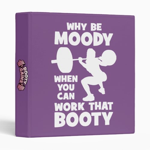 Workout Humor _ Work That Booty Womens Funny Gym 3 Ring Binder