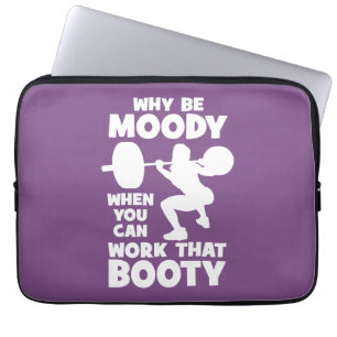 Workout Humor - Work That Booty, Women's Funny Gym Laptop Sleeve