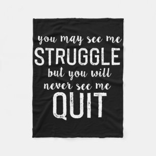 Workout Inspiration Motivational Saying Men Women  Fleece Blanket