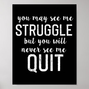 Workout Inspiration Motivational Saying Men Women  Poster