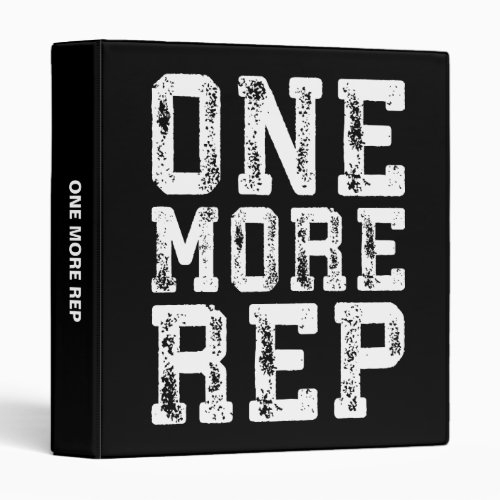 Workout Inspiration _ One More Rep _ Motivational Binder