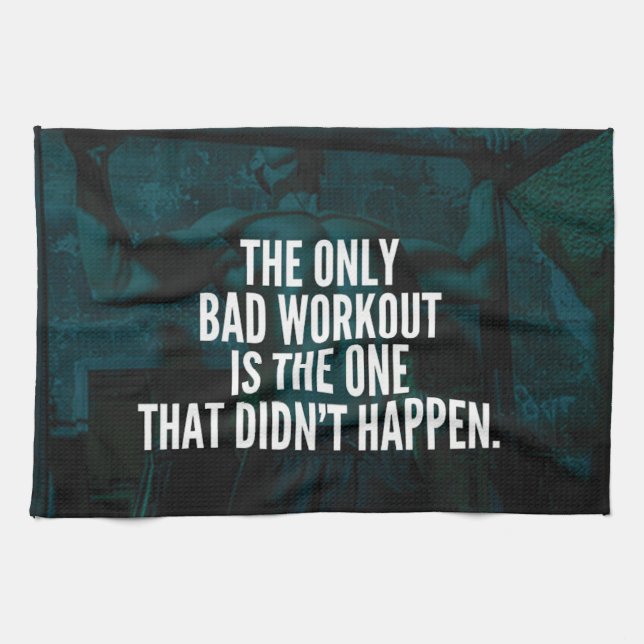 Workout Inspirational Words - Bad Workout Towel (Horizontal)