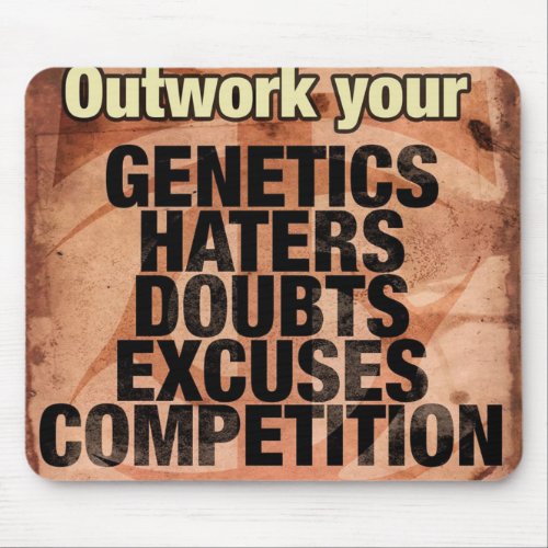 Workout Inspirational Words _ Outwork _ Motivation Mouse Pad