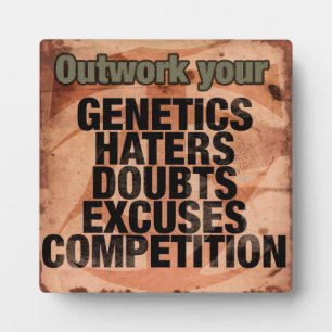 Workout Inspirational Words - Outwork - Motivation Plaque